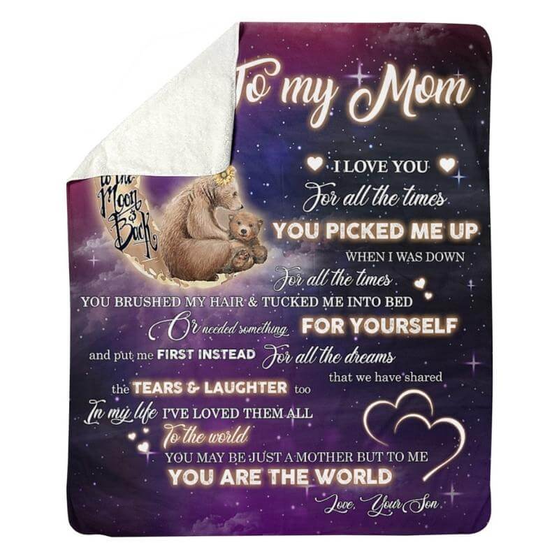 To My Mom - From Son - A320 - Premium Blanket-Jolura