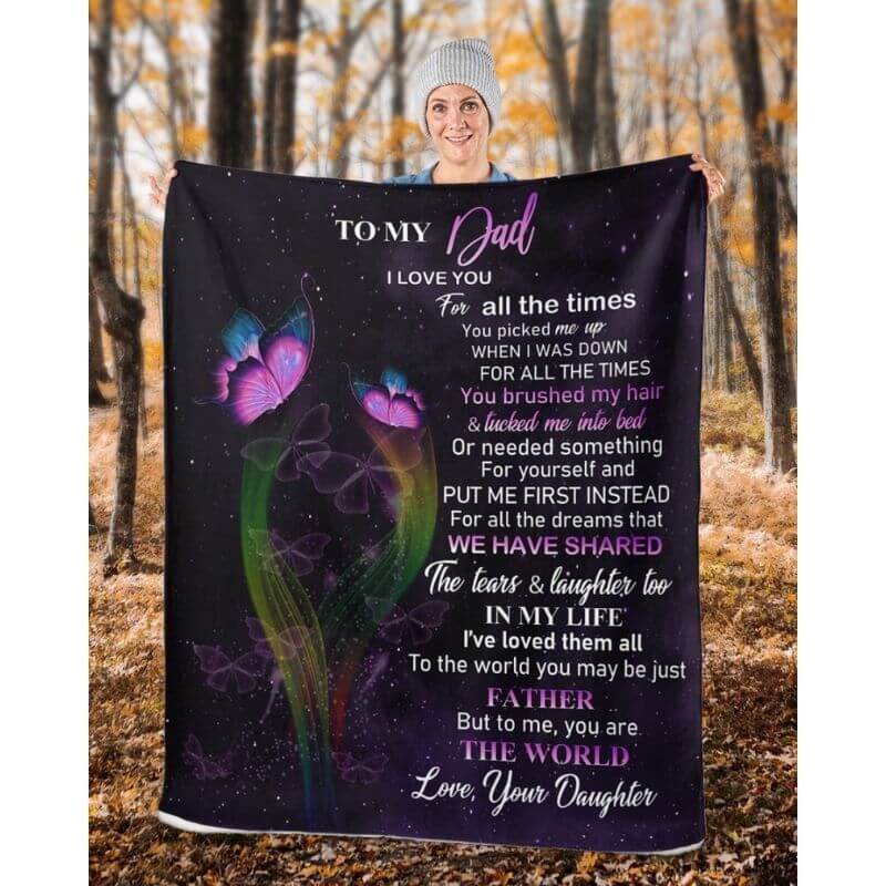 To My Dad - From Daughter - A319 - Premium Blanket-Jolura