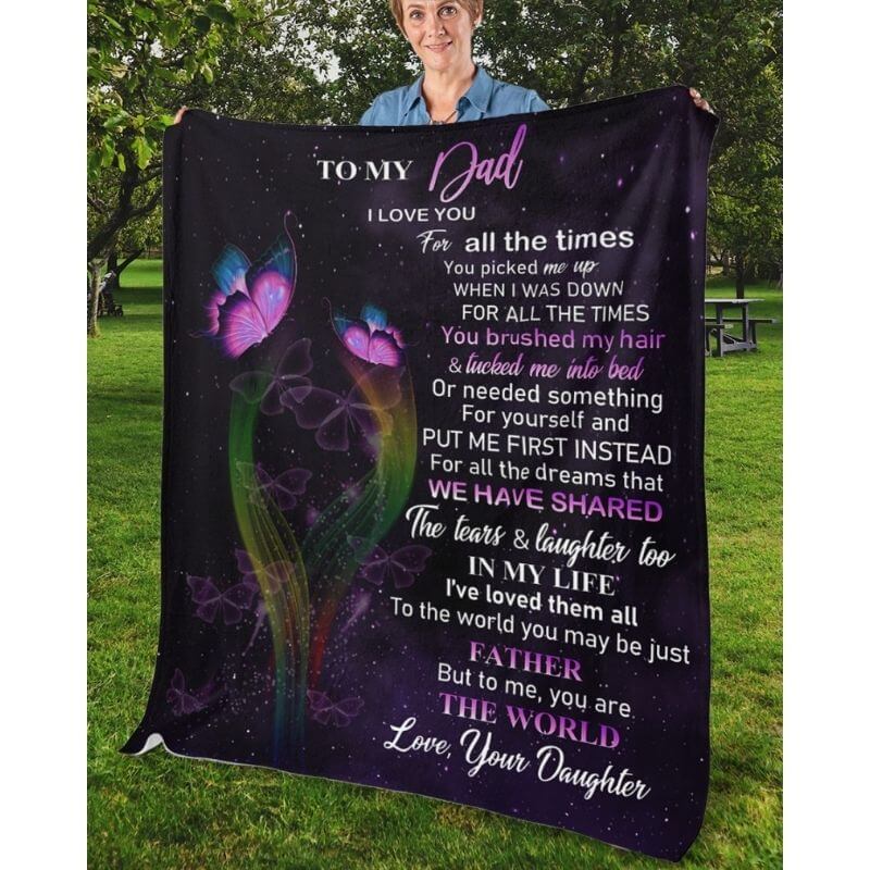 To My Dad - From Daughter - A319 - Premium Blanket-Jolura