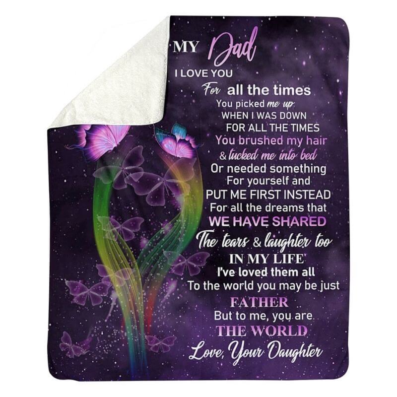 To My Dad - From Daughter - A319 - Premium Blanket-Jolura
