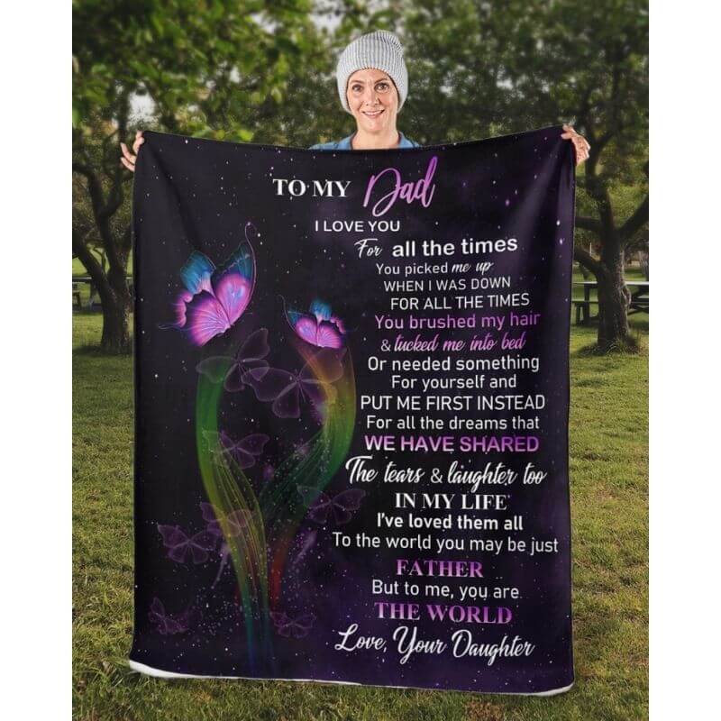 To My Dad - From Daughter - A319 - Premium Blanket-Jolura