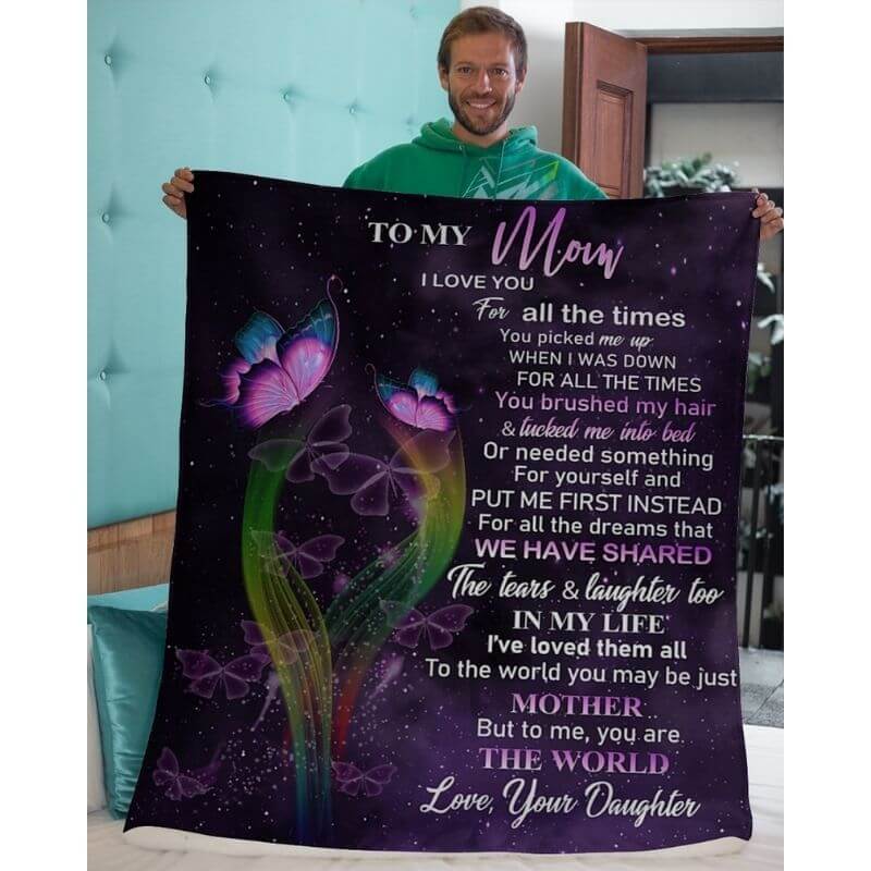 To My Mom - From Daughter - A319 - Premium Blanket-Jolura