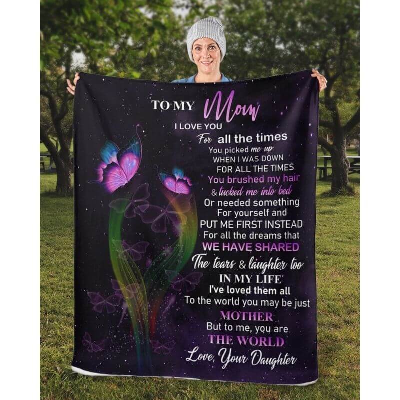 To My Mom - From Daughter - A319 - Premium Blanket-Jolura