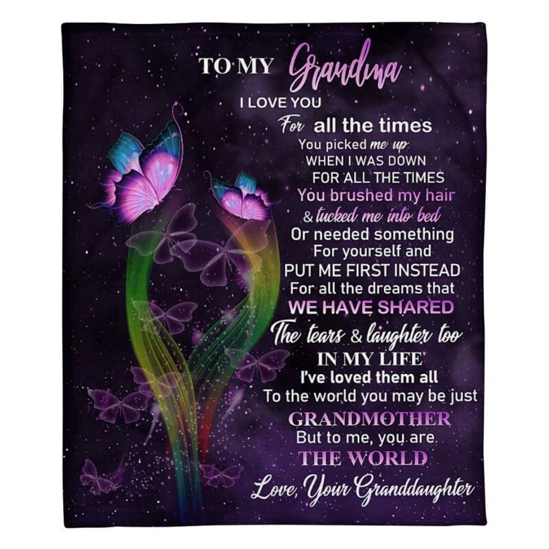 To My Grandma - From Granddaughter - A319 - Premium Blanket-Jolura