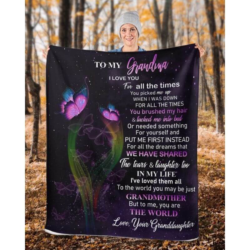 To My Grandma - From Granddaughter - A319 - Premium Blanket-Jolura