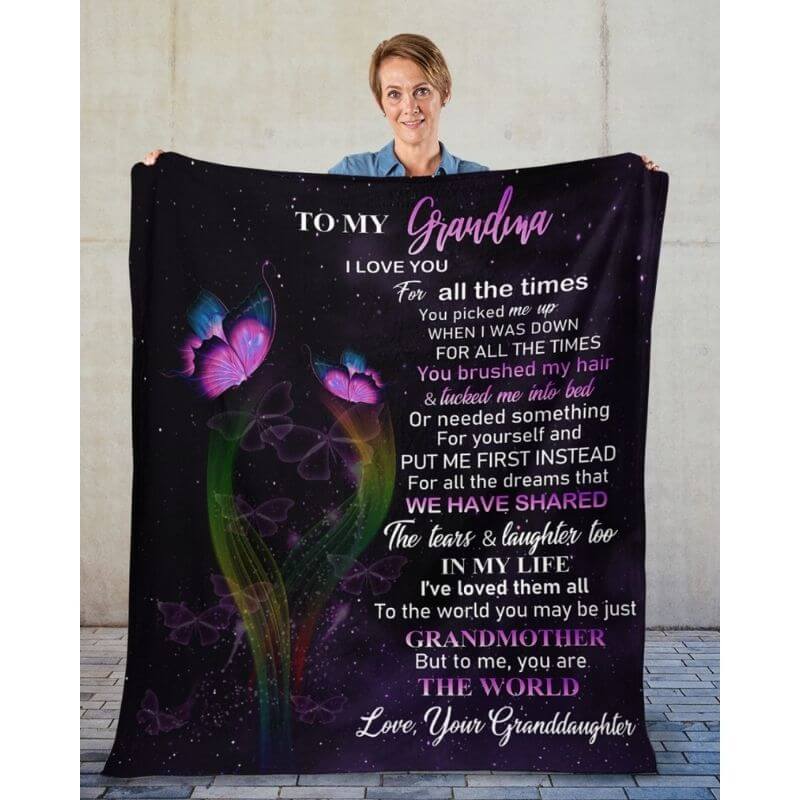 To My Grandma - From Granddaughter - A319 - Premium Blanket-Jolura