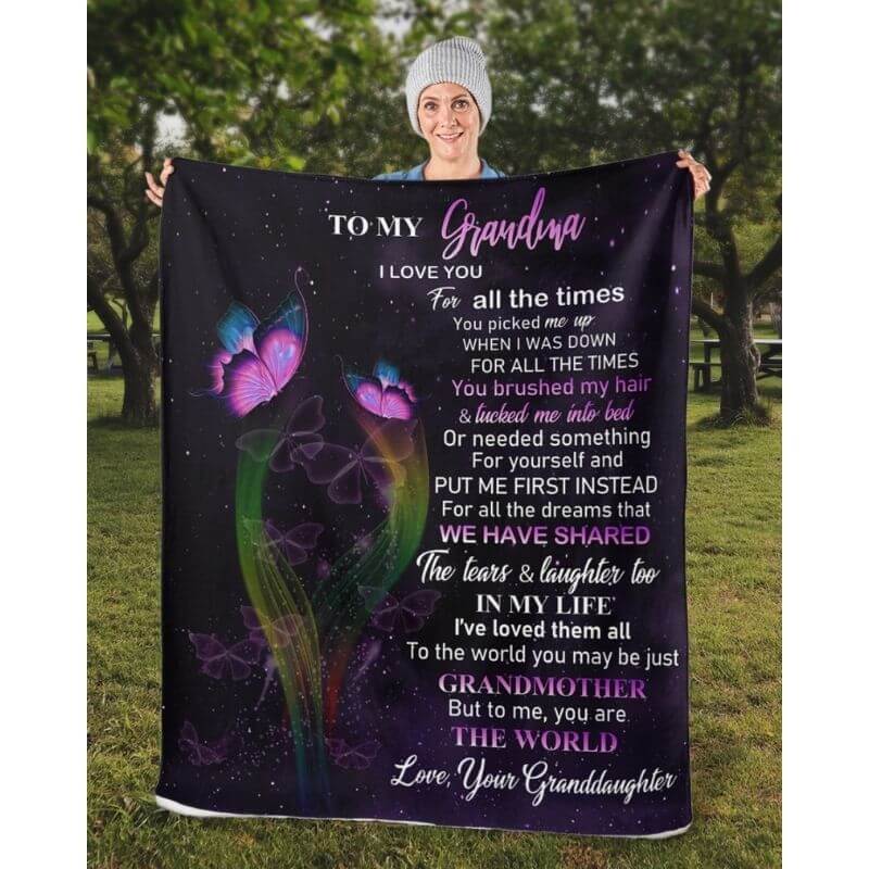 To My Grandma - From Granddaughter - A319 - Premium Blanket-Jolura