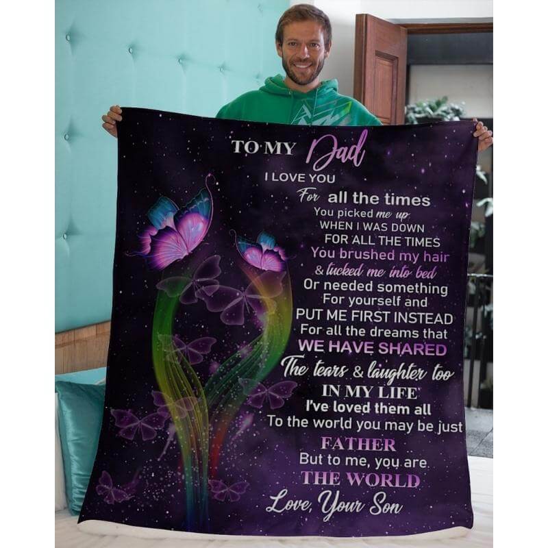 To My Dad - From Son - A319 - Premium Blanket-Jolura