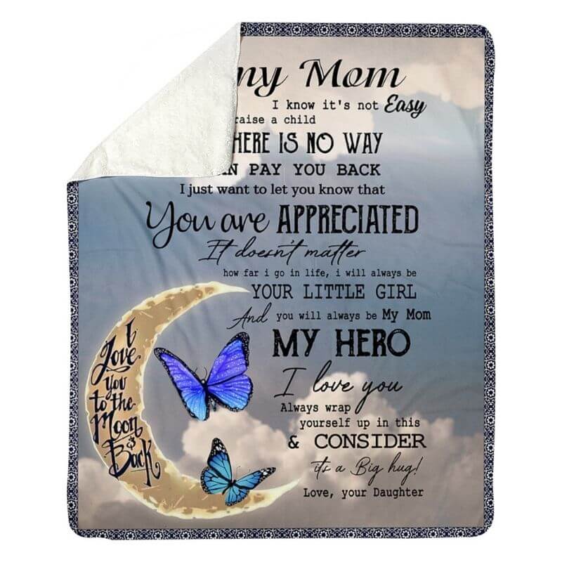 To My Mom - From Daughter - A314 - Premium Blanket-Jolura