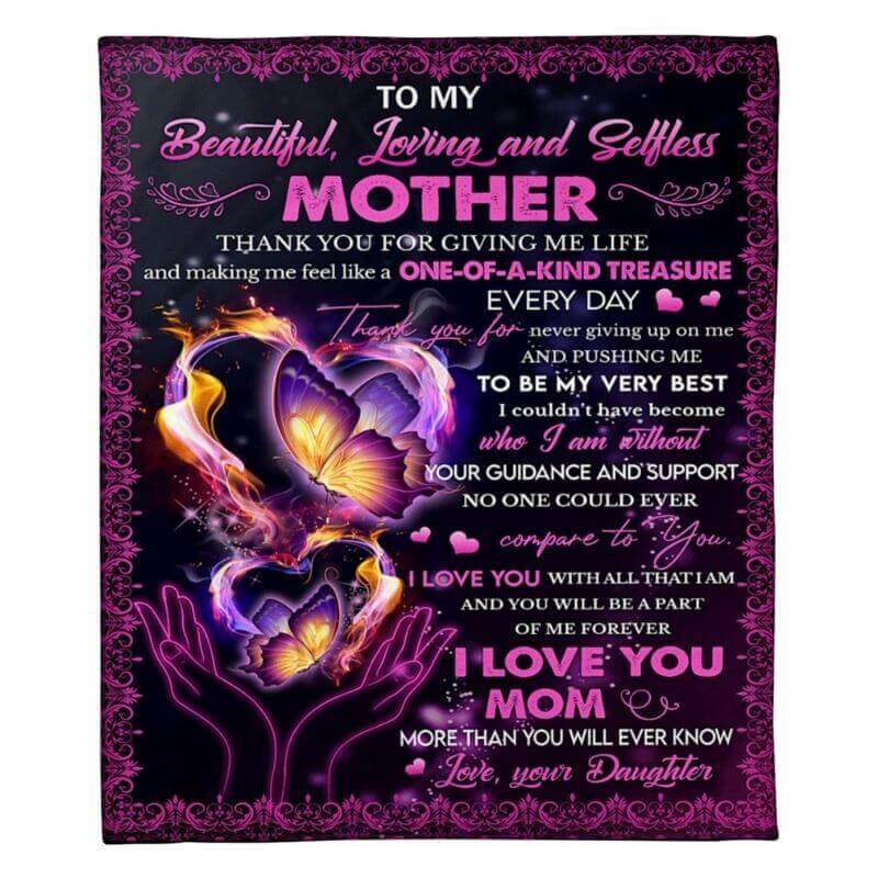 To My Mom - From Daughter  - A370 - Premium Blanket-Jolura