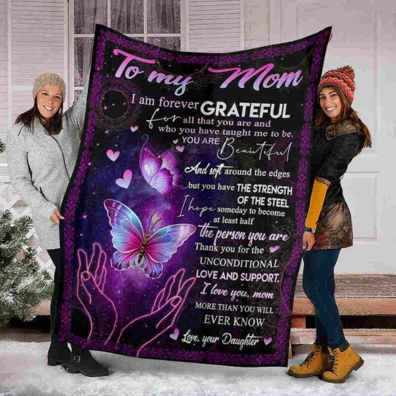 To My Mom - From Daughter  - B100 - Premium Blanket-Jolura