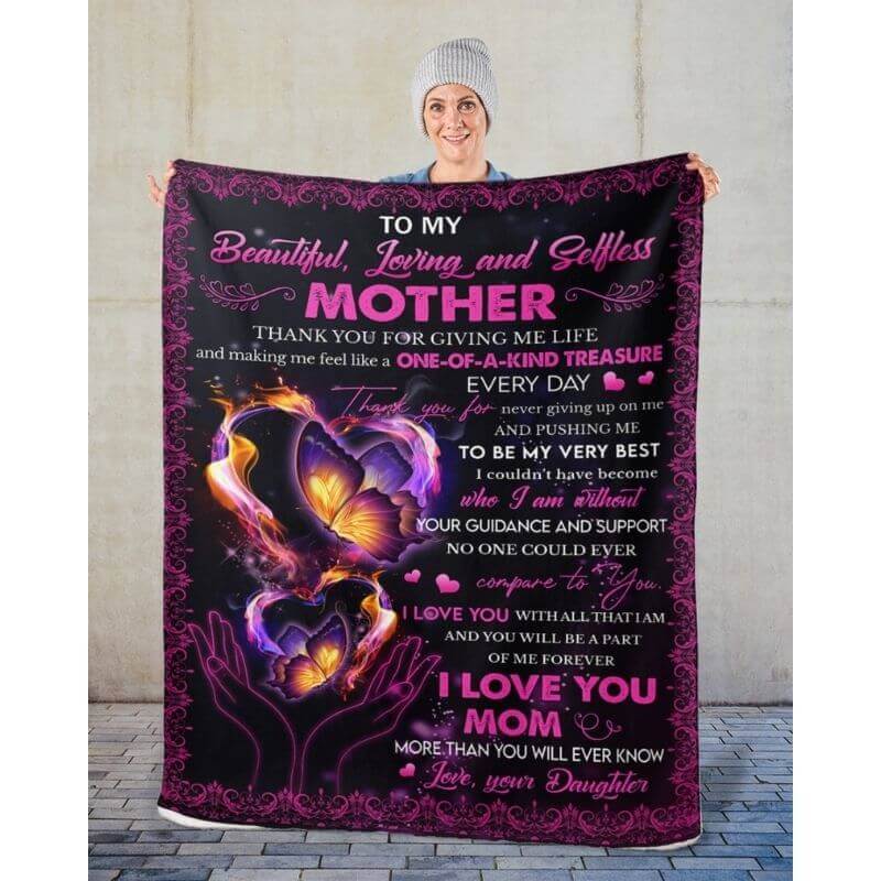 To My Mom - From Daughter  - A370 - Premium Blanket-Jolura