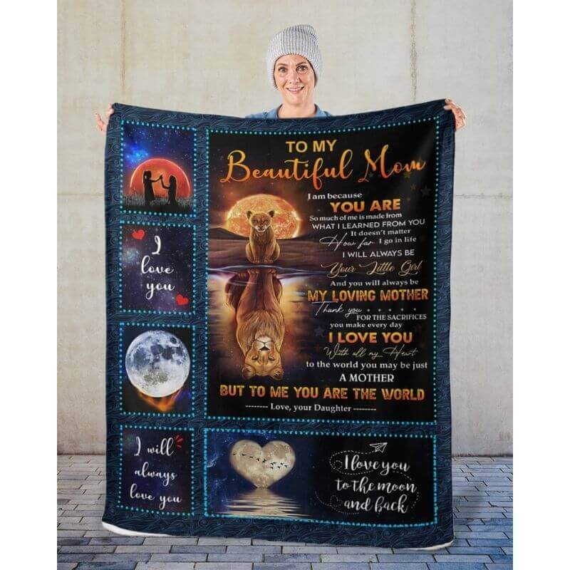 To My Mom - From Daughter  - A369 - Premium Blanket-Jolura
