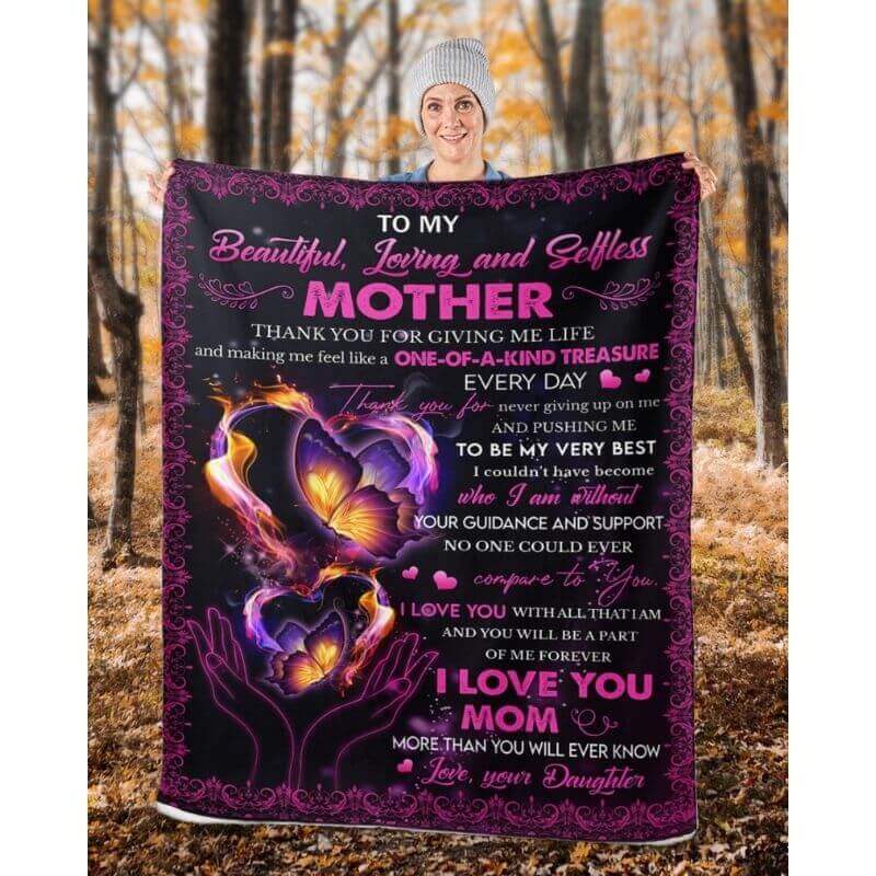 To My Mom - From Daughter  - A370 - Premium Blanket-Jolura