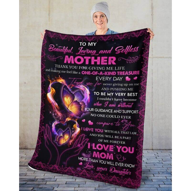 To My Mom - From Daughter  - A370 - Premium Blanket-Jolura