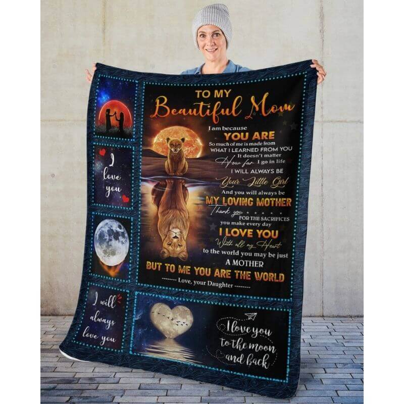 To My Mom - From Daughter  - A369 - Premium Blanket-Jolura