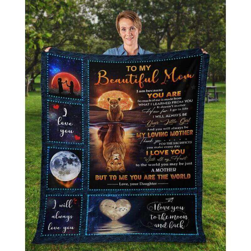To My Mom - From Daughter  - A369 - Premium Blanket-Jolura