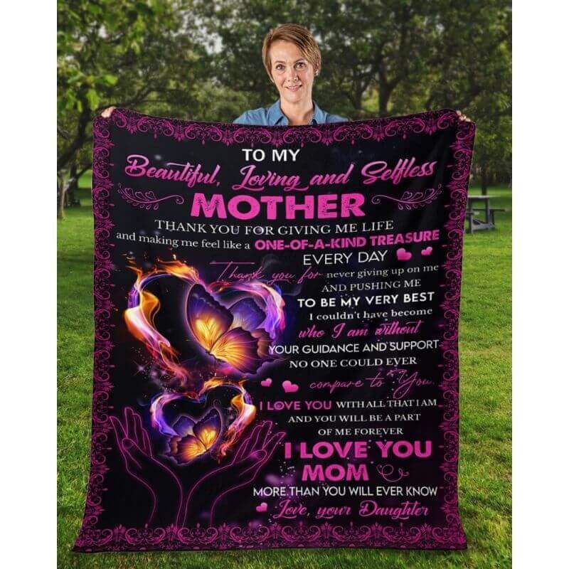 To My Mom - From Daughter  - A370 - Premium Blanket-Jolura