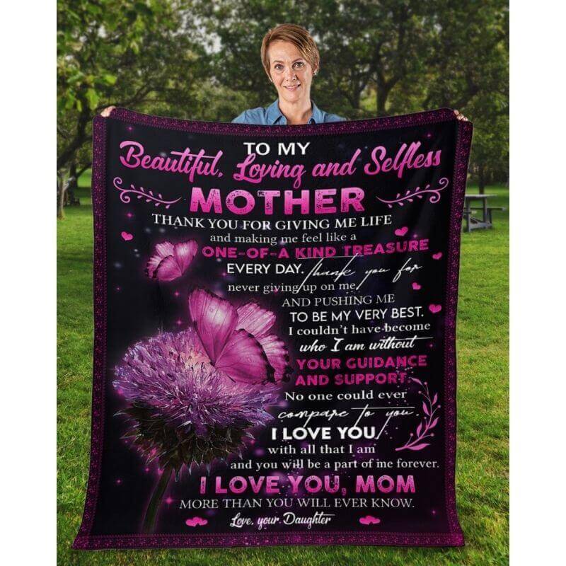 To My Mom - From Daughter  - A368 - Premium Blanket-Jolura
