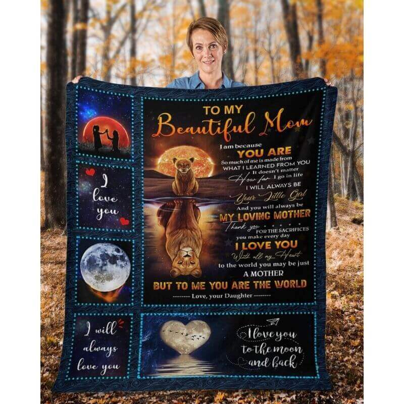 To My Mom - From Daughter  - A369 - Premium Blanket-Jolura