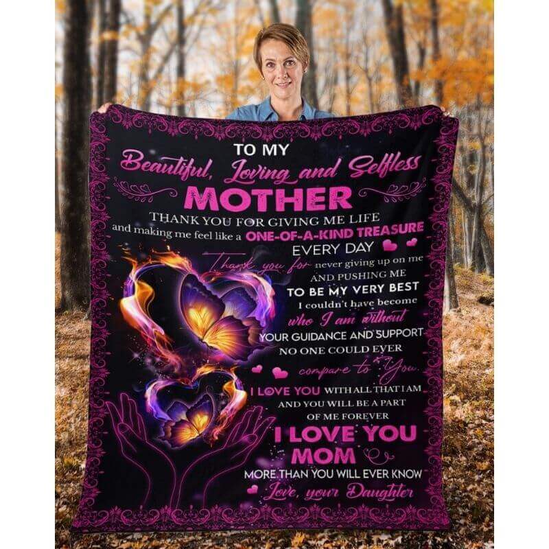 To My Mom - From Daughter  - A370 - Premium Blanket-Jolura