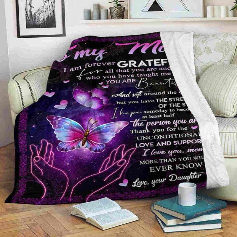 To My Mom - From Daughter  - B100 - Premium Blanket-Jolura