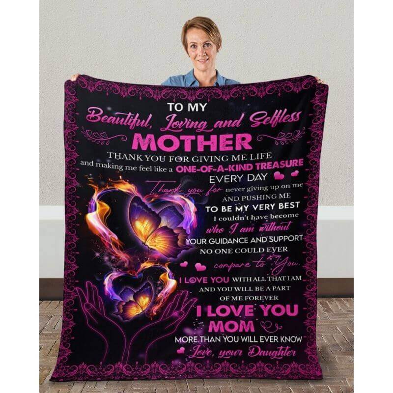 To My Mom - From Daughter  - A370 - Premium Blanket-Jolura