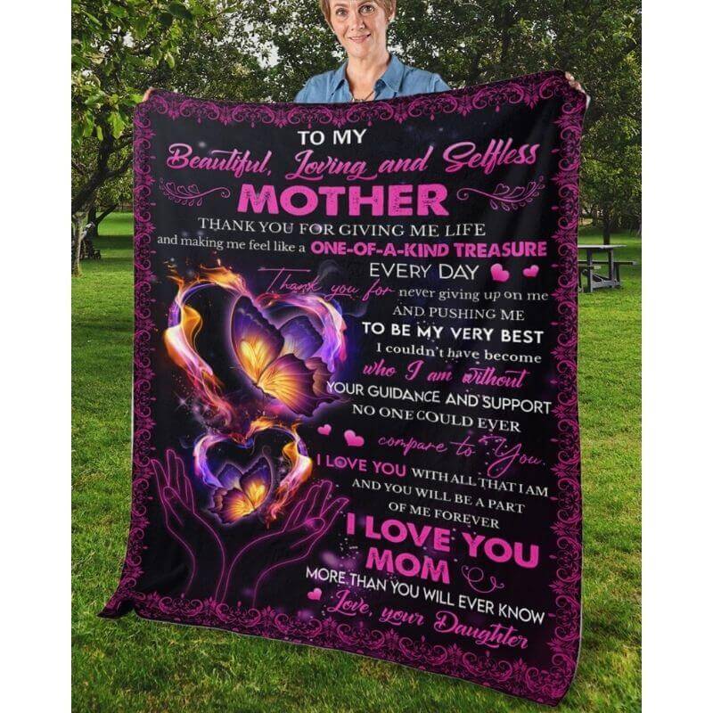 To My Mom - From Daughter  - A370 - Premium Blanket-Jolura