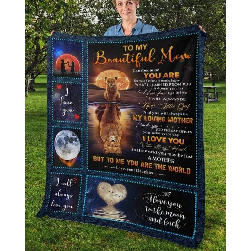 To My Mom - From Daughter  - A369 - Premium Blanket-Jolura