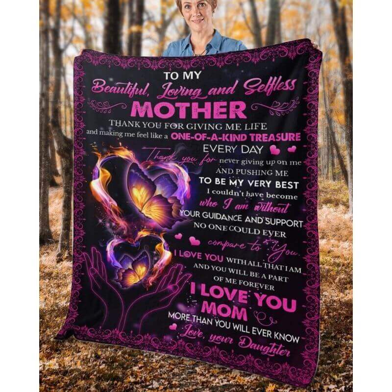 To My Mom - From Daughter  - A370 - Premium Blanket-Jolura