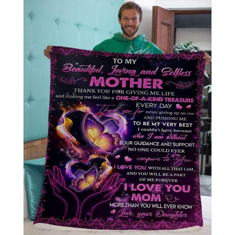 To My Mom - From Daughter  - A370 - Premium Blanket-Jolura