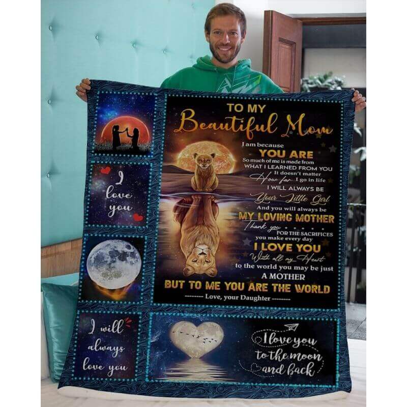 To My Mom - From Daughter  - A369 - Premium Blanket-Jolura