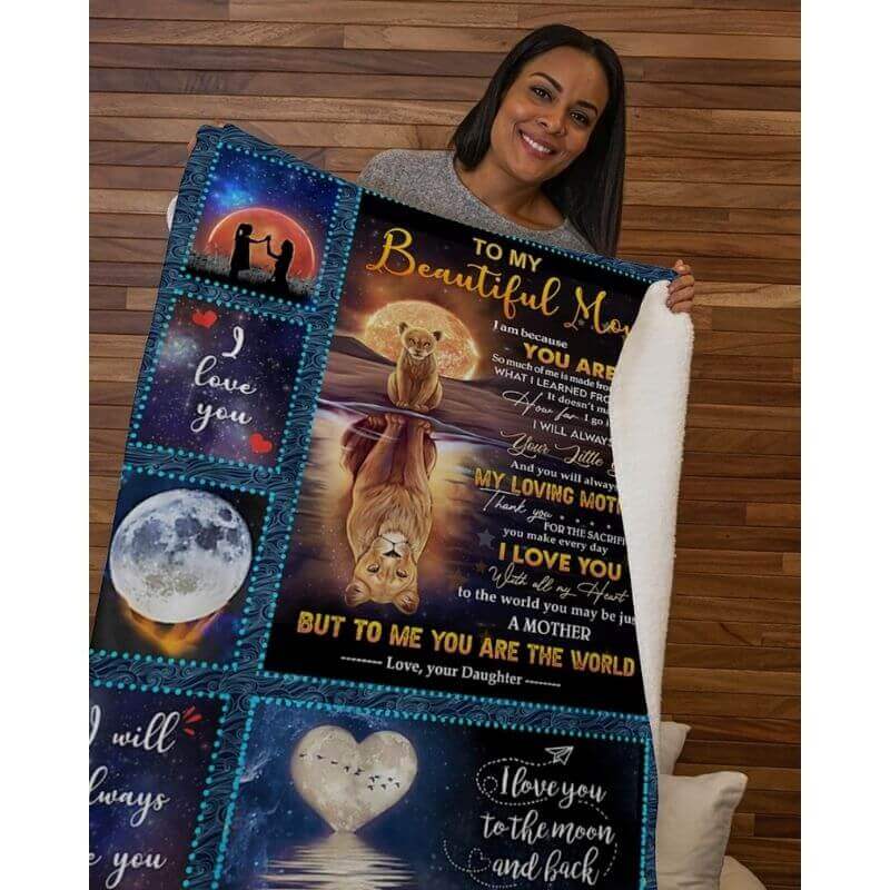 To My Mom - From Daughter  - A369 - Premium Blanket-Jolura