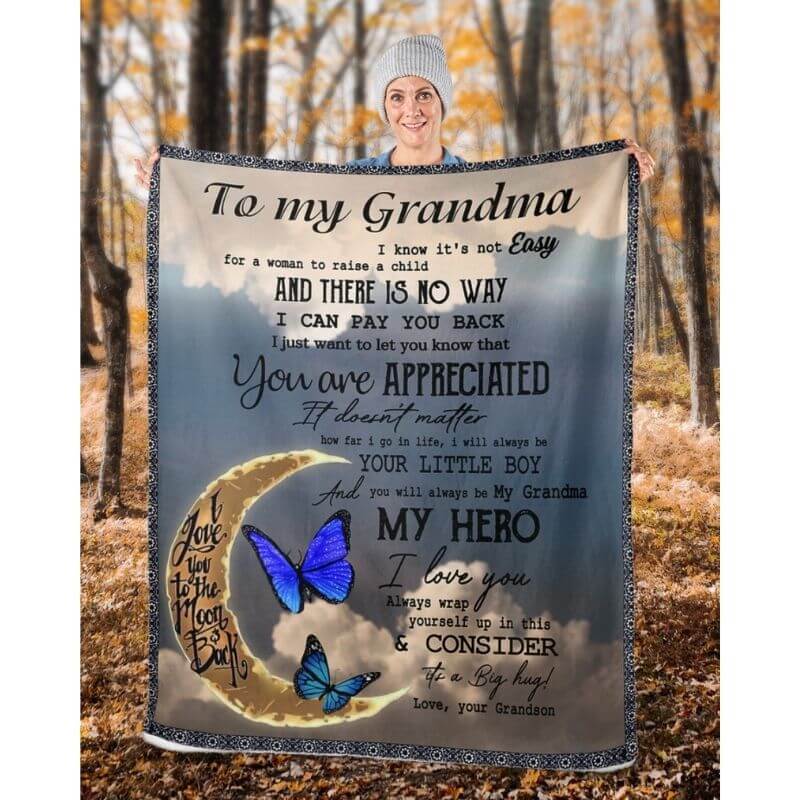 To My Grandma - From Granddaughter - A314 - Premium Blanket-Jolura
