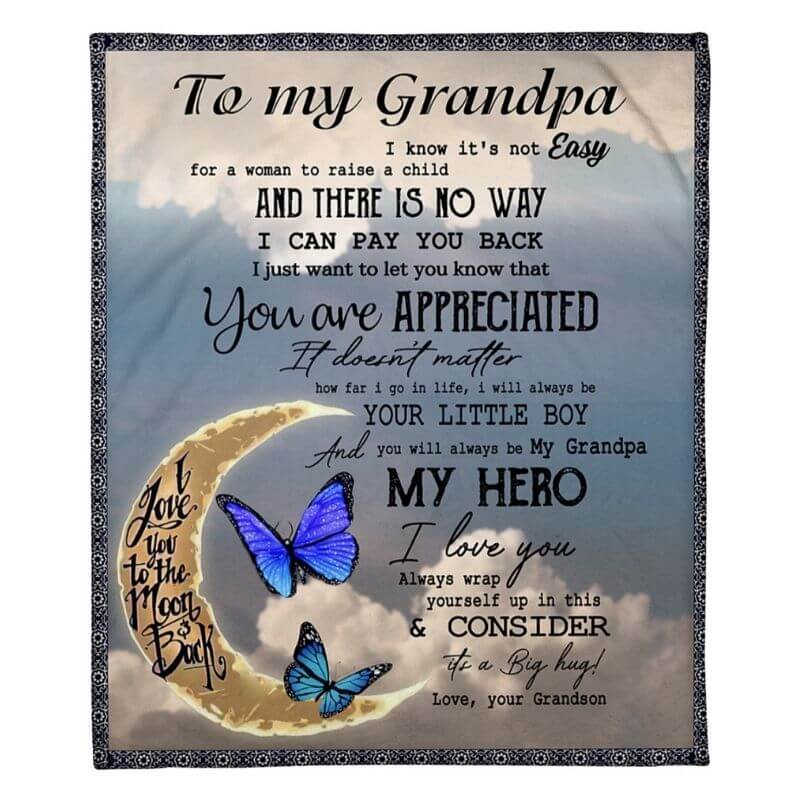 To My Grandpa - From Grandson - A314 - Premium Blanket-Jolura