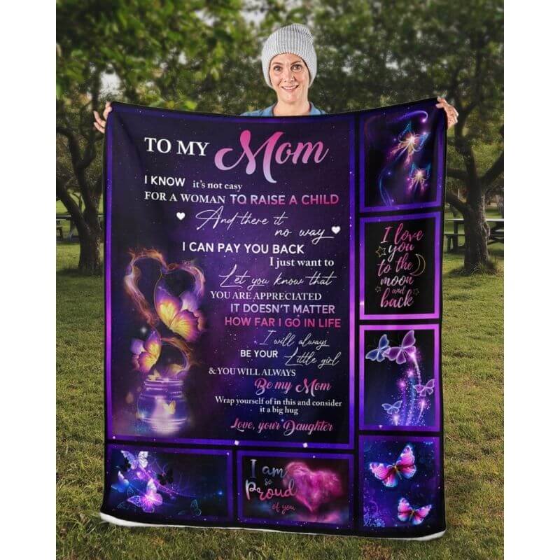 To My Mom - From Daughter - A315 - Premium Blanket-Jolura