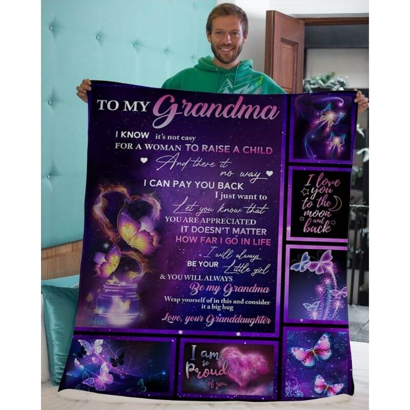 To My Grandma - From Granddaughter - A315 - Premium Blanket-Jolura