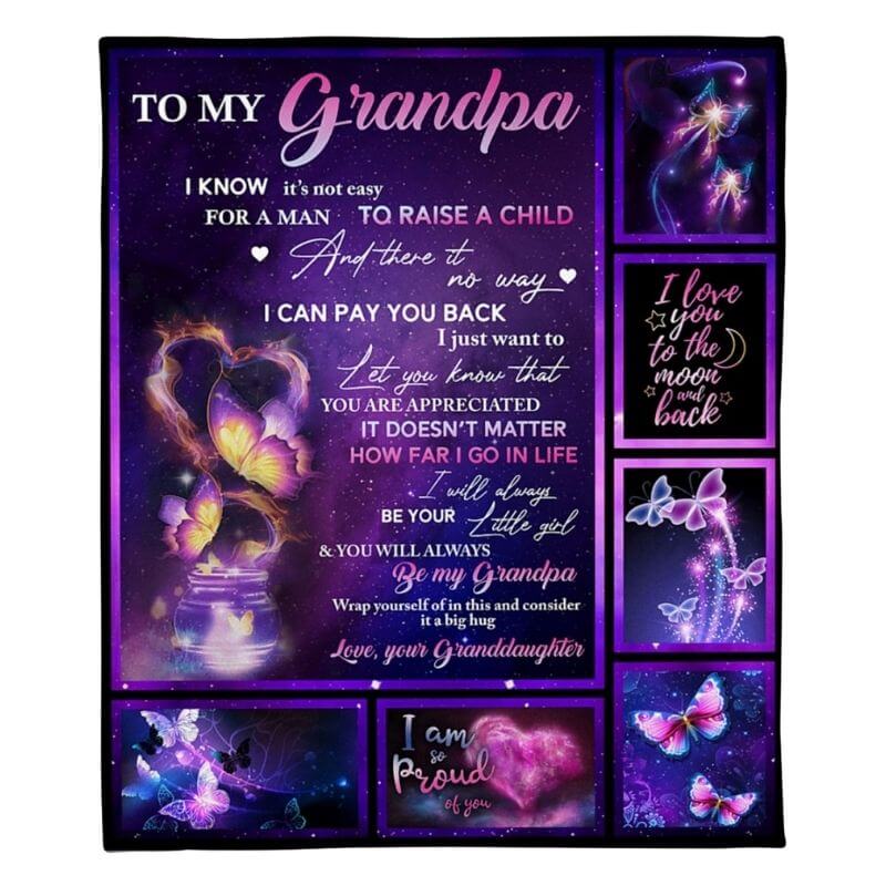 To My Grandpa - From Granddaughter - A315 - Premium Blanket-Jolura