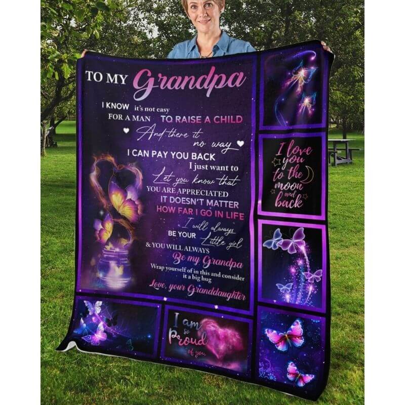 To My Grandpa - From Granddaughter - A315 - Premium Blanket-Jolura