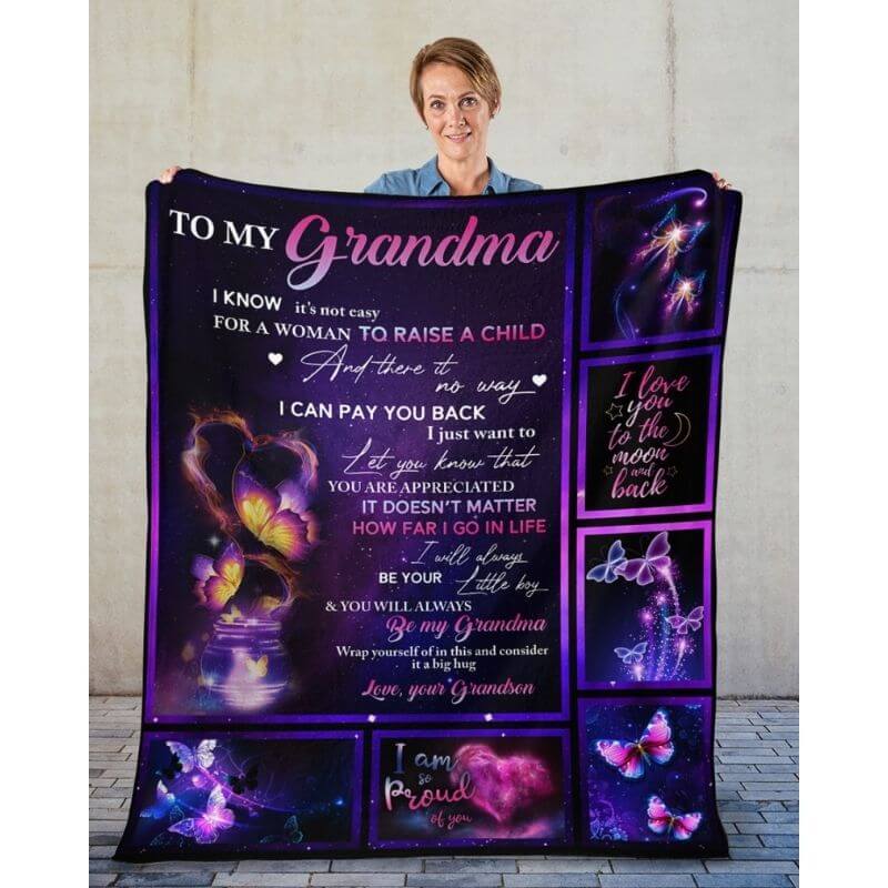 To My Grandma - From Grandson - A315 - Premium Blanket-Jolura