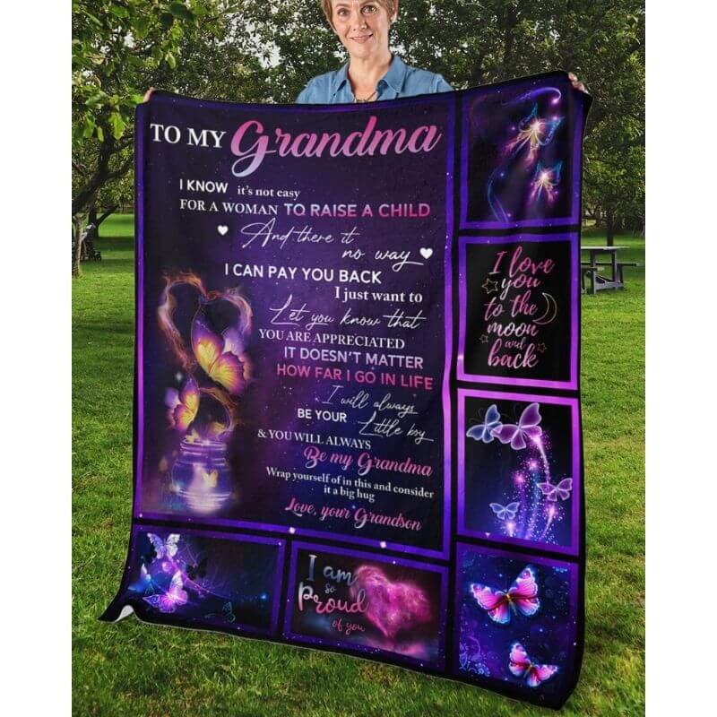 To My Grandma - From Grandson - A315 - Premium Blanket-Jolura