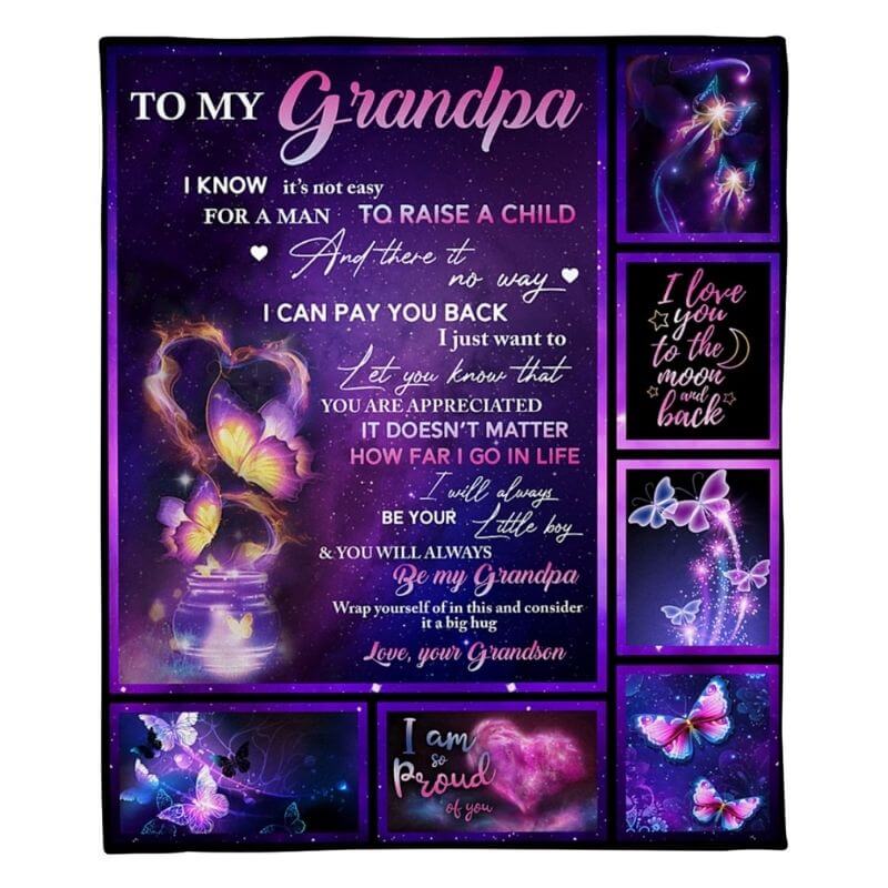 To My Grandpa - From Grandson - A315 - Premium Blanket-Jolura