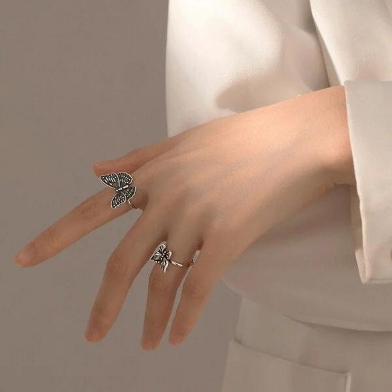 🦋 Sterling Silver Vintage Butterfly Ring-Jolura