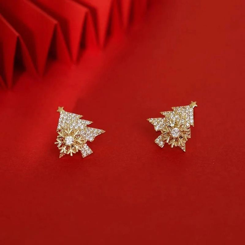 🎄 Rotatable Christmas Tree Earrings-Jolura