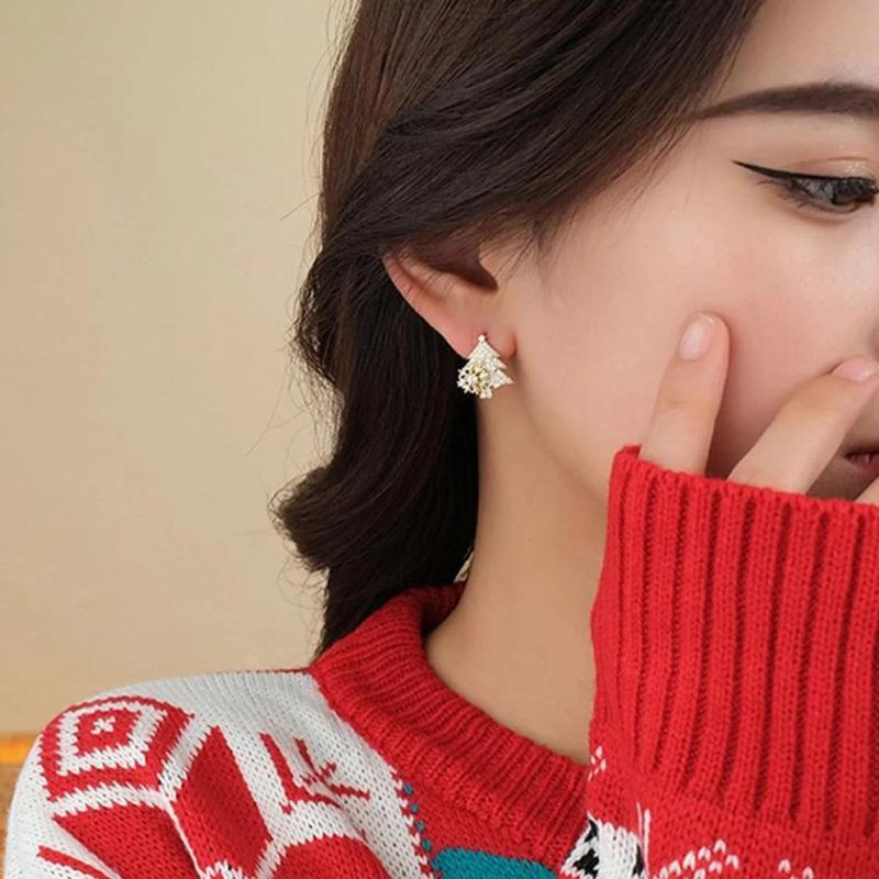 🎄 Rotatable Christmas Tree Earrings-Jolura