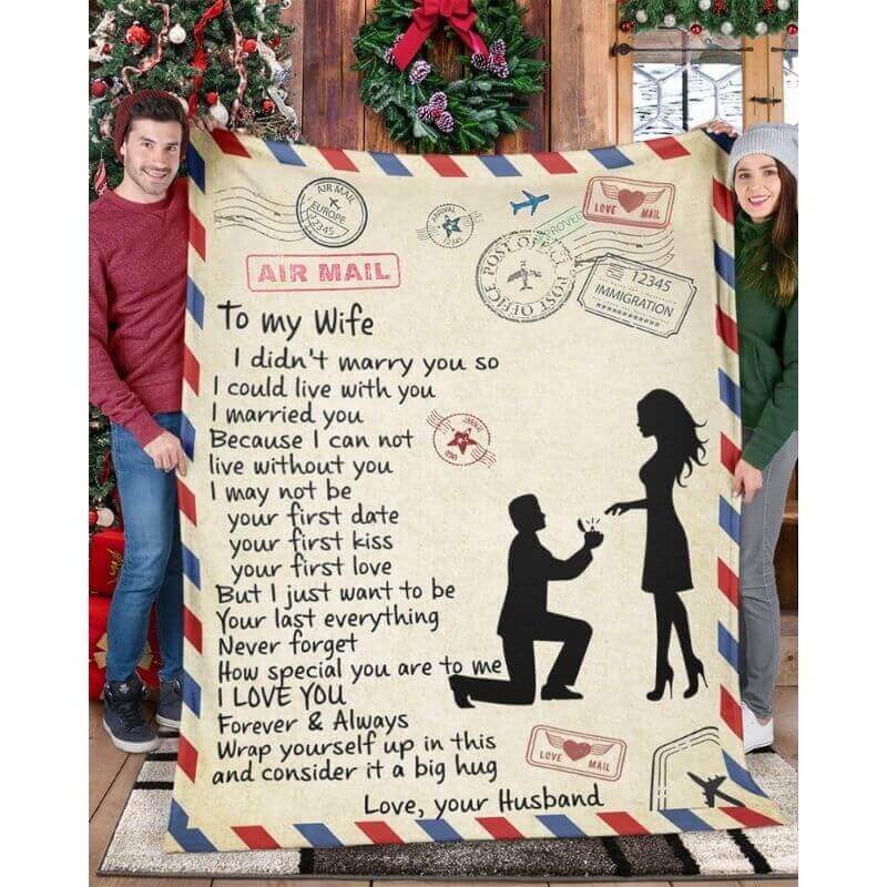 To My Wife - From Husband - A358 - Premium Blanket-Jolura