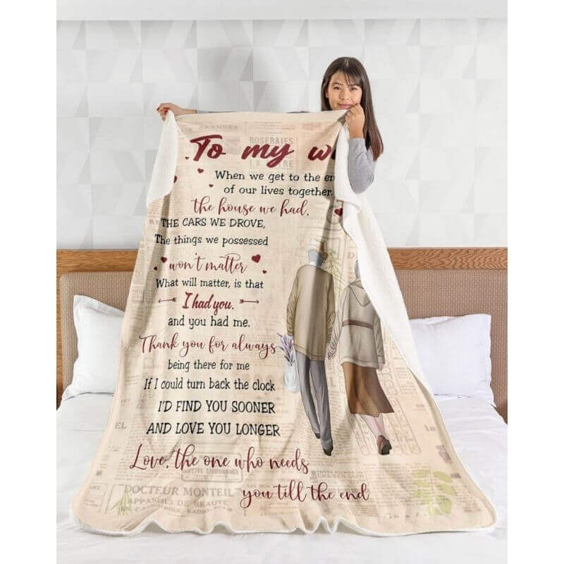 To My Wife - From Husband - A359 - Premium Blanket-Jolura