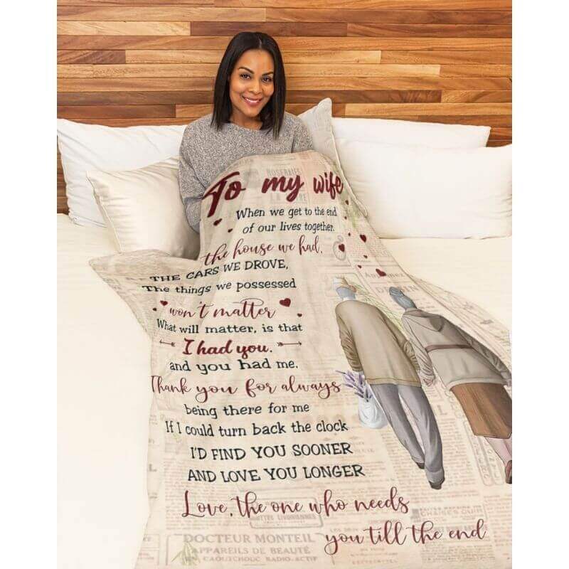 To My Wife - From Husband - A359 - Premium Blanket-Jolura