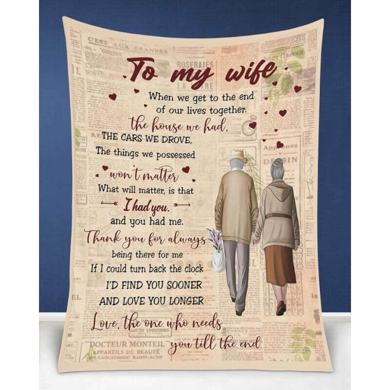 To My Wife - From Husband - A359 - Premium Blanket-Jolura