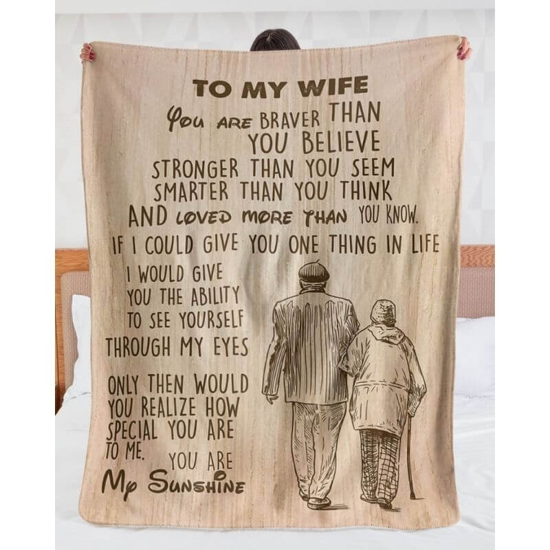 To My Wife - From Husband - F024 - Premium Blanket-Jolura